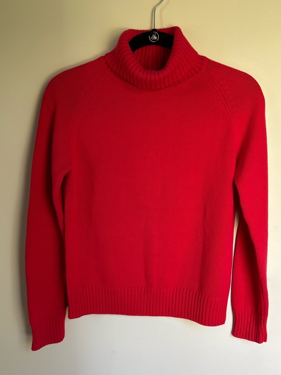 JEANNE PIERRE Sweaters - Jeanne Pierre Red 100% Cotton Turtleneck Sweater Size S